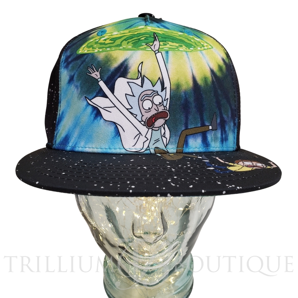 Concept One Rick & Morty Portal Fall Sublimated Graphic Tie Dye Snapback Hat Cap